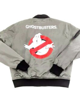 Ghostbusters Gray Bomber Jacket