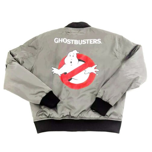 Ghostbusters Gray Bomber Jacket - Image 2