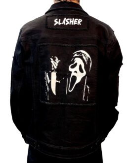Ghostface Scream Slasher Grunge Punk Denim Jacket