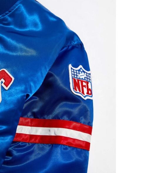 Giants New York Blue and White Satin Jacket - Image 6