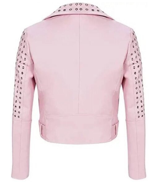 Busy Philipps Girls5eva Pink Leather Jacket - Image 3