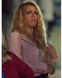 Busy Philipps Girls5eva Pink Leather Jacket