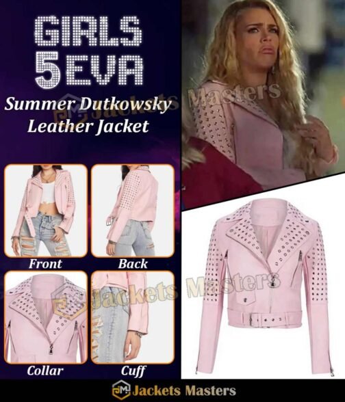 Busy Philipps Girls5eva Pink Leather Jacket - Image 7