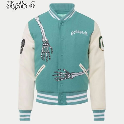 Skull Rod Godspeed Letterman Varsity Jacket - Image 4