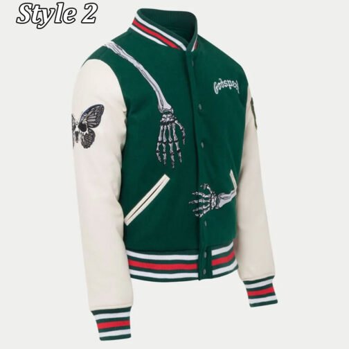 Skull Rod Godspeed Letterman Varsity Jacket - Image 12