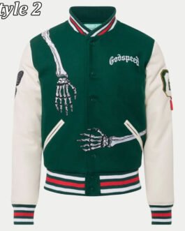 Skull Rod Godspeed Letterman Varsity Jacket