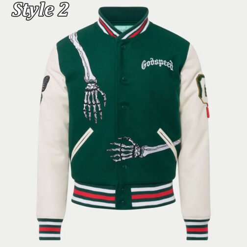 Skull Rod Godspeed Letterman Varsity Jacket - Image 2