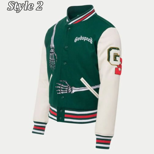 Skull Rod Godspeed Letterman Varsity Jacket - Image 17
