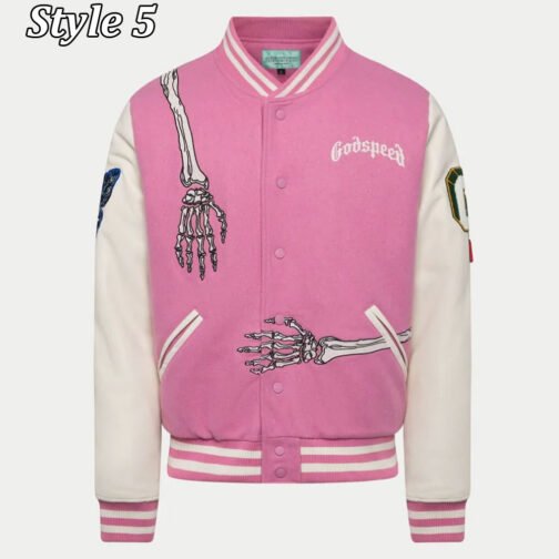 Skull Rod Godspeed Letterman Varsity Jacket - Image 5
