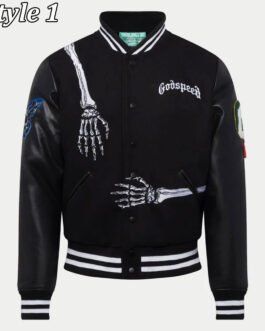 Skull Rod Godspeed Letterman Varsity Jacket