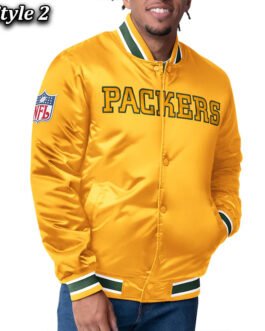 Green Bay Packers Closer Green/Gold Satin Jacket