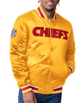 Kansas City Chiefs Closer Red/Gold Satin Jacket