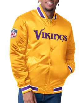 Minnesota Vikings Closer Purple/Gold Satin Jacket