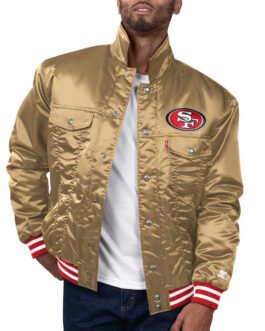 Gold San Francisco 49ers Silver Tab Trucker Jacket