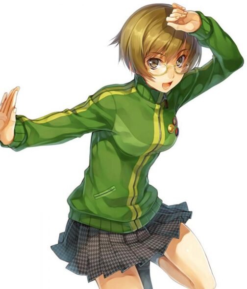 Chie Satonaka Persona 4 Golden Green Leather Jacket - Image 9