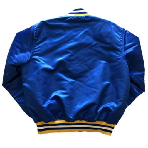 Golden State Warriors 90s NBA Royal Satin Jacket - Image 2
