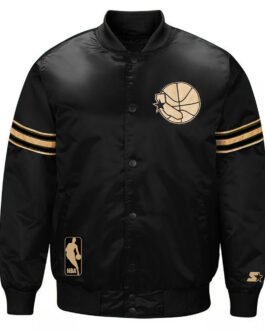 Golden State Warriors Classic Black Satin Jacket