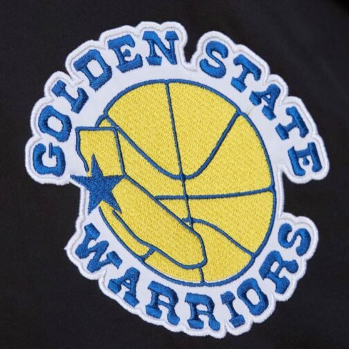 Golden State Warriors Black Out Satin Jacket - Image 5