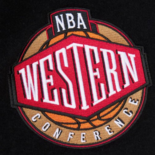Golden State Warriors Black Out Vintage Logo Varsity Jacket - Image 7