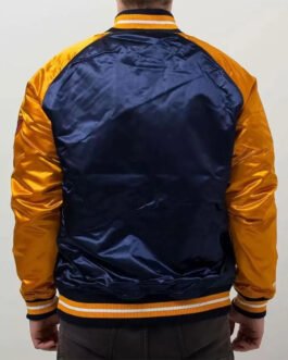 Golden State Warriors Blue and Gold Satin Jacket