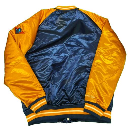 Golden State Warriors Blue and Gold Satin Jacket - Image 7