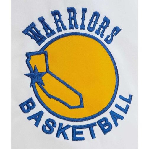 Golden State Warriors City Collection White Varsity Satin Jacket - Image 10