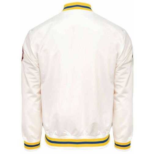 Golden State Warriors City Collection White Varsity Satin Jacket - Image 2