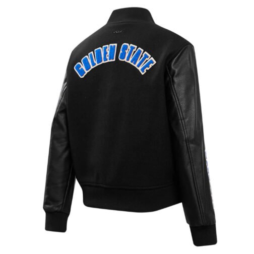 Golden State Warriors Classic Black Varsity Jacket - Image 4