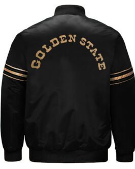 Golden State Warriors Classic Black Satin Jacket