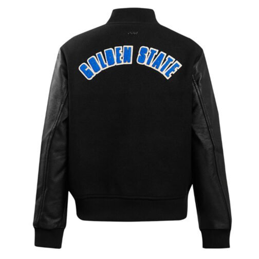 Golden State Warriors Classic Black Varsity Jacket - Image 2