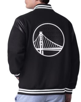 Golden State Warriors Clutch Hitter Black Varsity Jacket