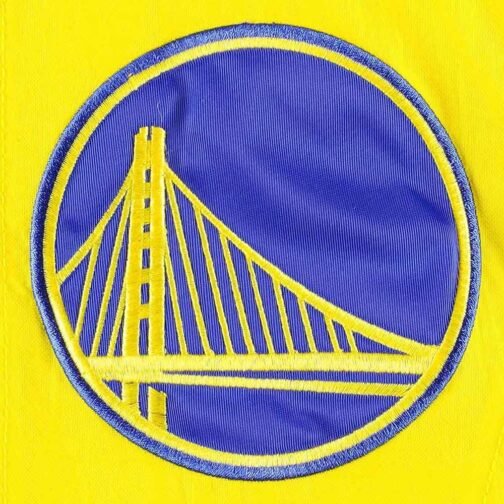 Golden State Warriors Fast Break Royal/Yellow Satin Jacket - Image 4