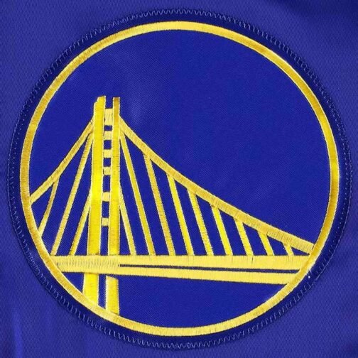 Golden State Warriors Force Play Royal Satin Jacket - Image 4