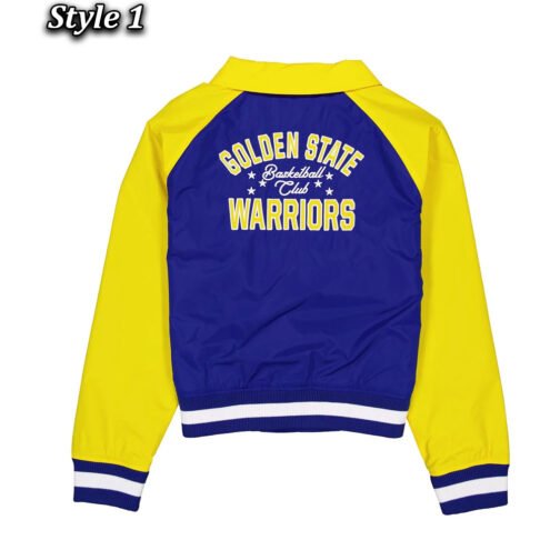 Golden State Warriors Royal and Yellow Throwback Jacket - Image 3