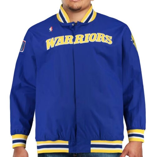 Golden State Warriors Royal Blue Wool Letterman Jacket - Image 6