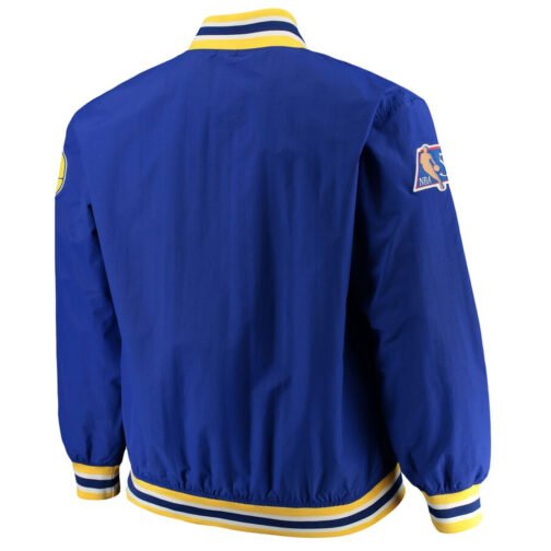 Golden State Warriors Royal Blue Wool Letterman Jacket - Image 5