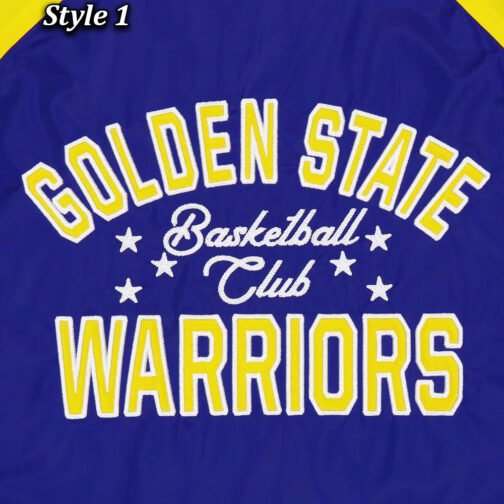 Golden State Warriors Royal and Yellow Throwback Jacket - Image 7