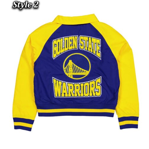 Golden State Warriors Royal and Yellow Throwback Jacket - Image 4