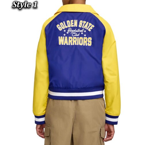 Golden State Warriors Royal and Yellow Throwback Jacket - Image 6