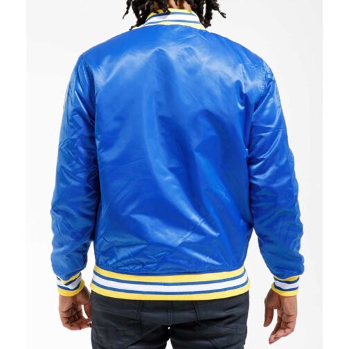 Golden State Warriors Royal Blue Satin Jacket - Image 2