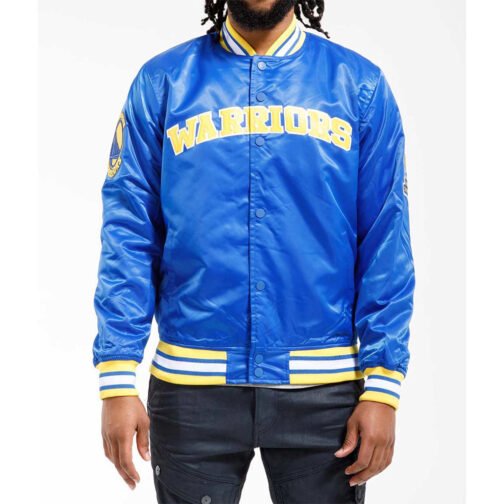 Golden State Warriors Royal Blue Satin Jacket