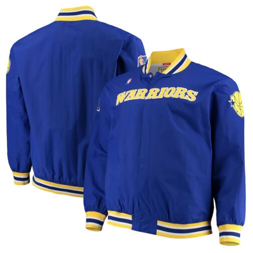 Golden State Warriors Royal Blue Wool Letterman Jacket - Image 7