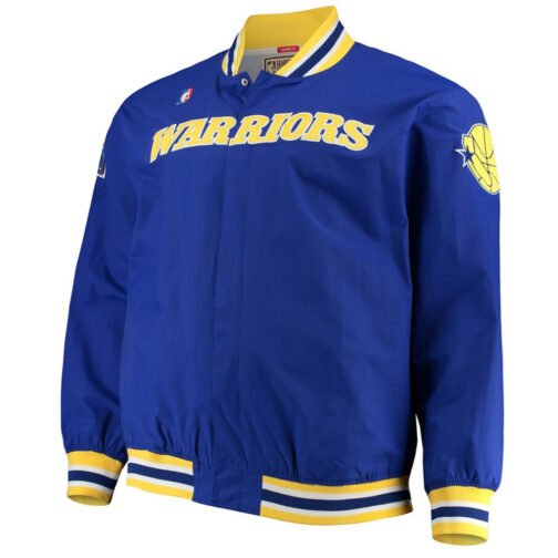 Golden State Warriors Royal Blue Wool Letterman Jacket - Image 4