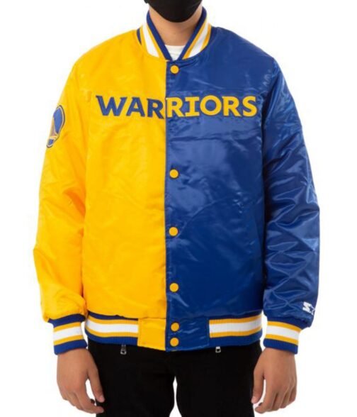 Starter Golden State Warriors Bomber Satin Jacket