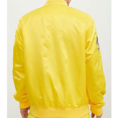 Golden State Warriors The Bay Black/Yellow Satin Jacket - Image 5