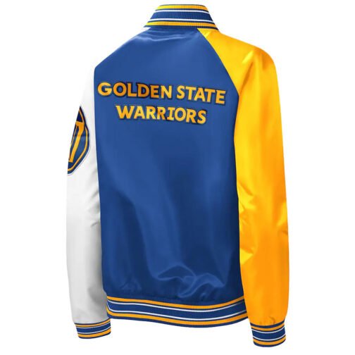 Golden State Warriors Tradition II Varsity Satin Jacket - Image 2