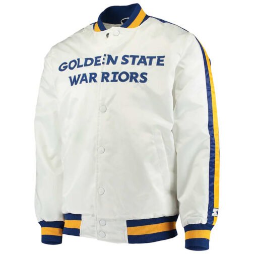 Golden State Warriors The Defensive White Satin Jacket
