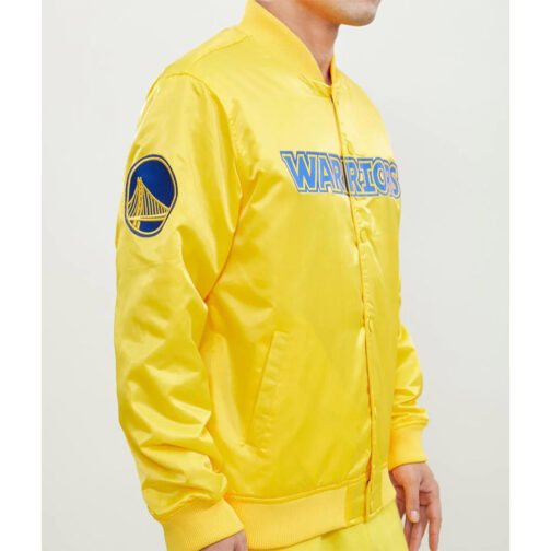 Golden State Warriors Wordmark Satin Jacket - Image 4