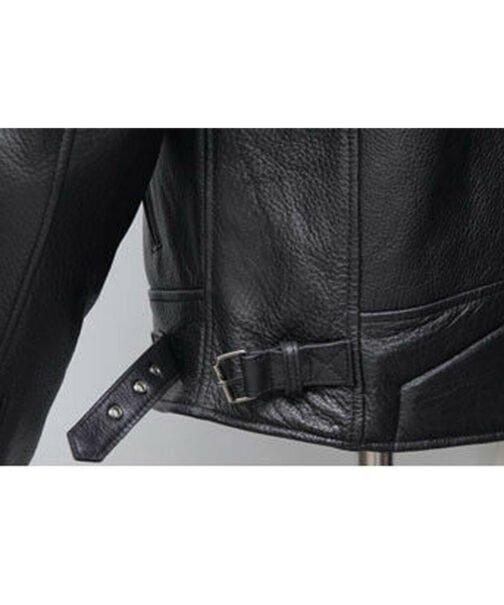Biker Goldwing Black Leather Jacket - Image 6