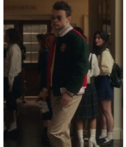 Gossip Girl Thomas Doherty Color Block Wool Jacket - Image 7